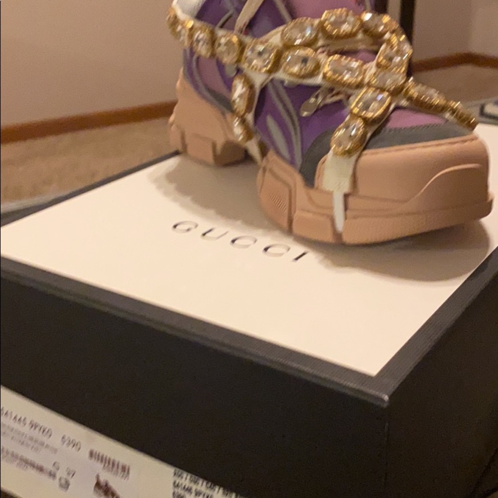 Gucci Womens Journey Flashtrek Crystal Purple